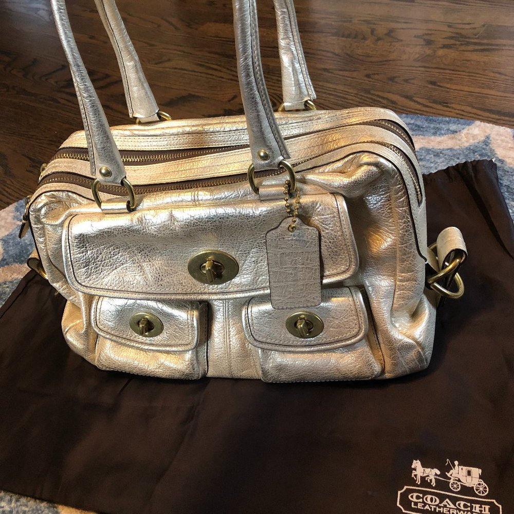 Coach Archive Ltd Edition Bleecker Street Metallic Peyton Satchel